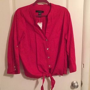 Ashley Stewart Linen Shirt NWT
